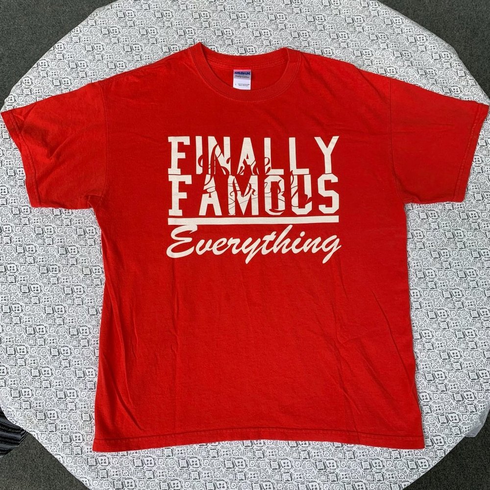 Finally Famous Over Everything Big Sean Detroit Graphic Logo Tee T-Shirt (L)